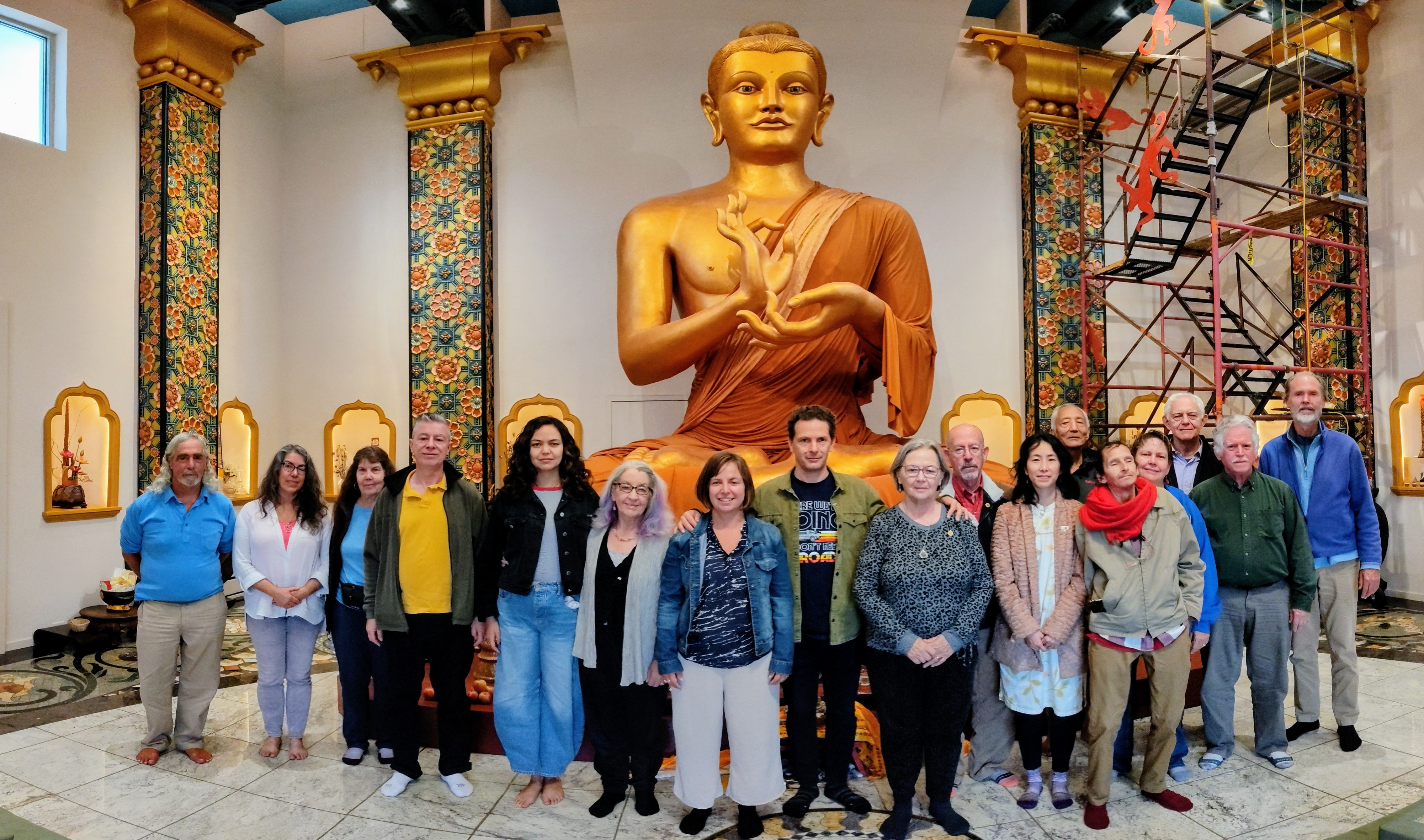 2025 Parinirvana Commemoration Morning and Afternoon Sessions Saturday and Sunday, a photo from Monday the 25th in the Great Stupa and a poem by Anthony Rich